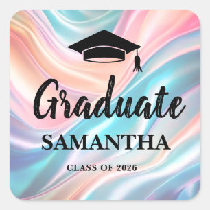 Modern  Graduation  Square Sticker