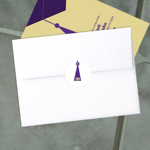 Modern Graduation Tassel Envelope Seal Sticker