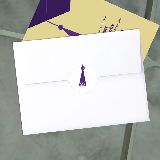 Modern Graduation Tassel Envelope Seal Sticker (Creator Uploaded)