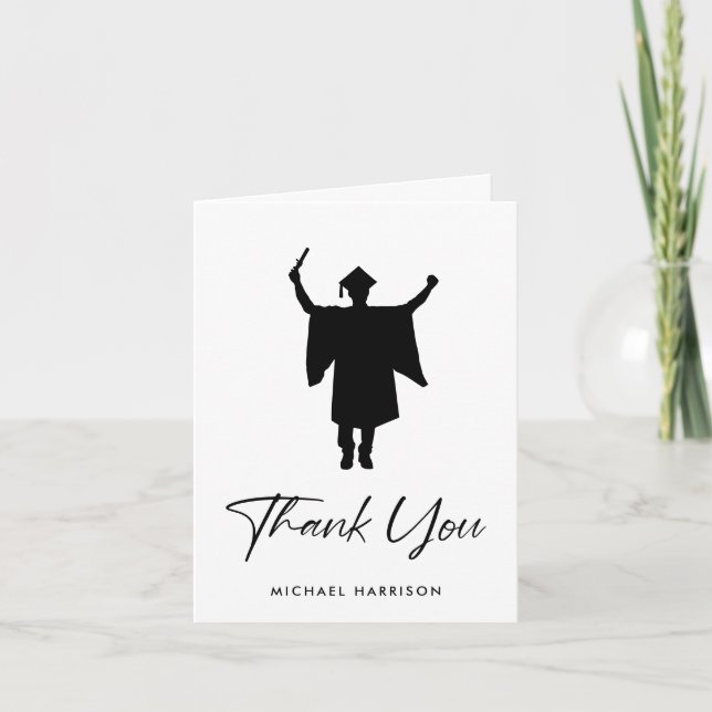 Modern Graduation Thank You Card (Front)