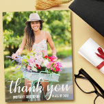 Modern Graduation Thank You Grad Photo Postcard<br><div class="desc">Modern Graduation Thank You Photo Postcard</div>