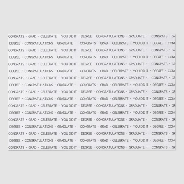 Modern Graduation Tissue Paper (Front)