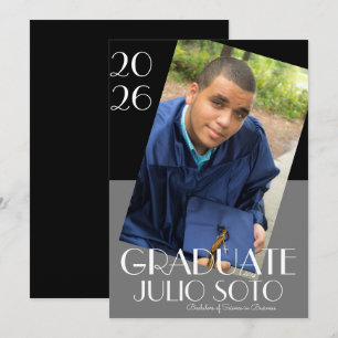 Modern Graduation Typography 2026 Photo Invitation