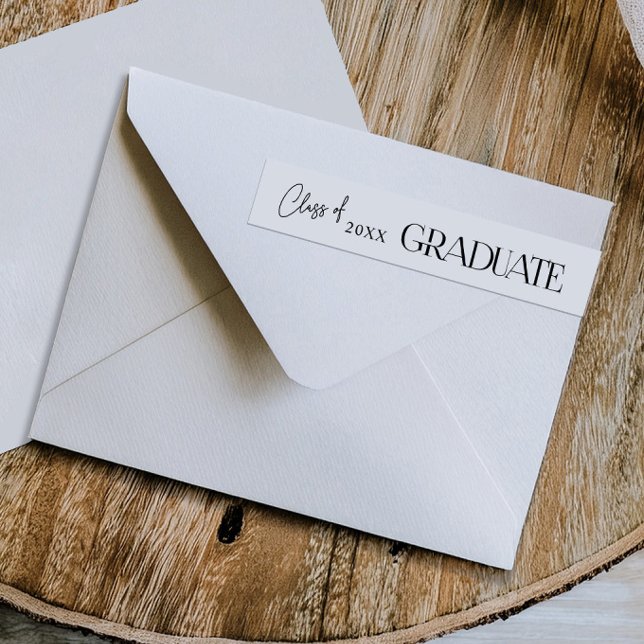 Modern Graduation Wraparound Return Address Label (Creator Uploaded)