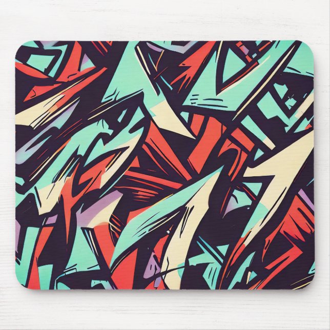 Modern Graffiti Mouse Pad (Front)