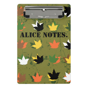 Modern grafic pattern. Alice notes. Personalize Mini Clipboard