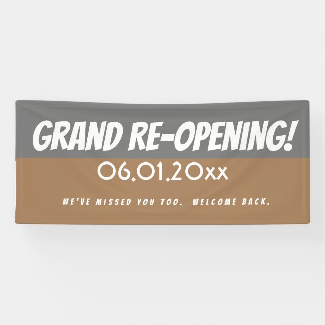 Modern Grand Reopening Business Banner (Horizontal)