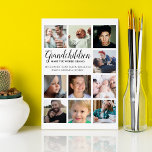 Modern | Grandchildren | Photo Collage Plaque<br><div class="desc">Unique grandkids 10 photo collage plaque makes the perfect gift for any grandparent,  featuring text that reads 'GRANDCHILDREN MAKE THE WORLD GRAND' followed by their names. All font styles,  sizes and colour can be changed by clicking on the customize further link after personalizing.</div>