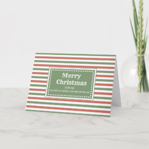 Modern Granddaughter & Husband Merry Christmas Card