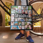 Modern Grandma 21 Photo Collage Custom Colour Tote Bag<br><div class="desc">Create a modern photo collage keepsake tote bag for a grandmother utilizing this easy-to-upload template with 21 pictures of her grandchildren in various sizes and shapes and the title GRANDMA in fun, white typography on your choice of background colour. Makes a meaningful gift for Grandma's birthday, Grandparents Day, Mother's Day...</div>
