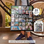 Modern Grandma 21 Photo Collage Double Sided Tote Bag<br><div class="desc">Modern Grandma 21 Photo Collage Double Sided Custom Colour Tote Bag. Create a gift Grandma will truly cherish with this custom photo collage tote bag. Designed to hold 21 family photos she'll be delighted to show off, it’s a heartfelt way to showcase her most treasured memories. The title GRANDMA is...</div>