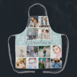 Modern Grandma Photo Collage All Over Print Apron<br><div class="desc">Modern photo collage all over print apron featuring a stylish photo template, with pictures that are easily downloaded from your phone or computer, the text 'Grandma' in elegant calligraphy script and then two other quotes 'Best Cook Ever' and 'Made with Love'. Both can be customized using the template provided. Makes...</div>