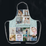 Modern Grandma Photo Collage All Over Print Apron<br><div class="desc">Modern photo collage all over print apron featuring a stylish photo template, with pictures that are easily downloaded from your phone or computer, the text 'Grandma' in elegant calligraphy script and then two other quotes 'Best Cook Ever' and 'Made with Love'. Both can be customized using the template provided. Makes...</div>