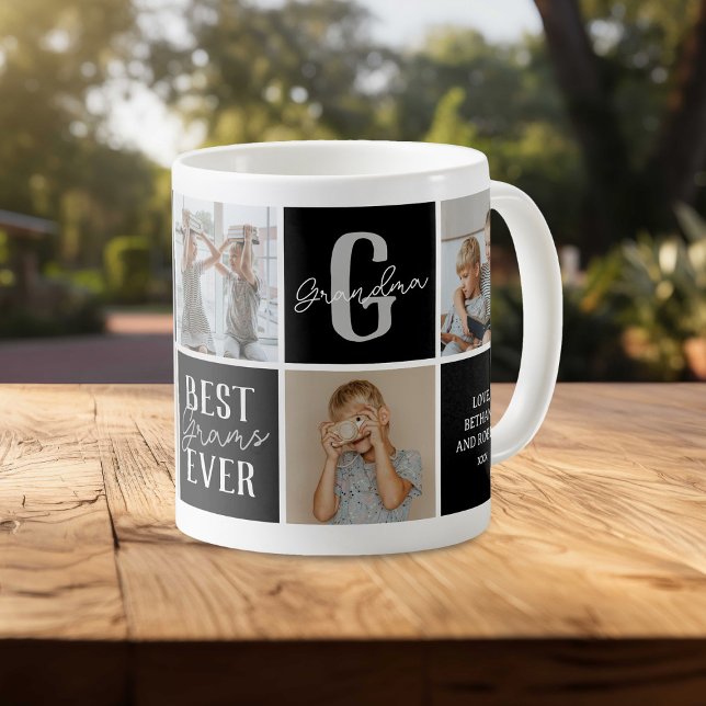Modern Grandma Photo Collage Coffee Mug (Creator Uploaded)