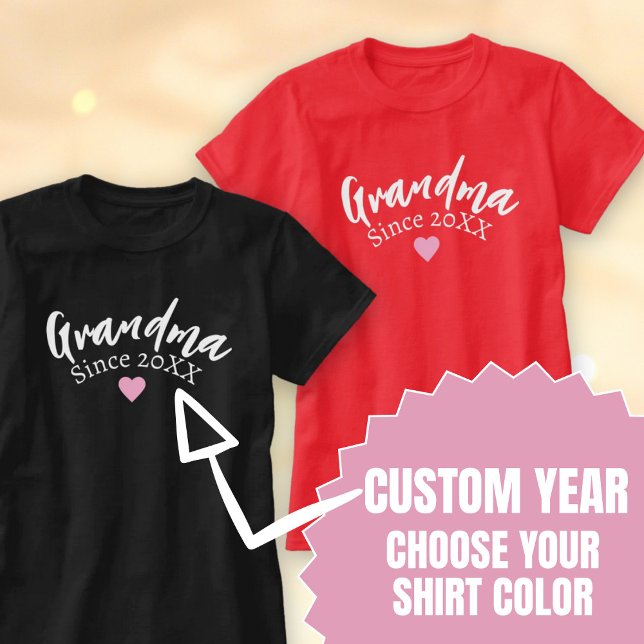 Modern Grandma Since Custom Year New Grandmother T-Shirt (Modern Grandma Since Custom Year New Grandmother T-Shirt)
