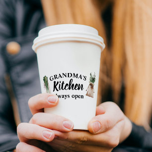 Modern Grandma's Kitchen Is Always Open Best Gift Paper Cups