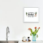 Modern Grandma's Kitchen Is Always Open Best Gift Poster<br><div class="desc">Welcome to Grandma's Kitchen, where love and warmth are always on the menu! Delight your favourite grandmother with this charming gift product from Zazzle. Whether it's for Mother's Day, her birthday, or just to show appreciation, this thoughtful item is sure to bring a smile to her face.Surprise Grandma with a...</div>