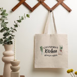 Modern Grandma's Kitchen Is Always Open Best Gift Tote Bag<br><div class="desc">Welcome to Grandma's Kitchen, where love and warmth are always on the menu! Delight your favourite grandmother with this charming gift product from Zazzle. Whether it's for Mother's Day, her birthday, or just to show appreciation, this thoughtful item is sure to bring a smile to her face.Surprise Grandma with a...</div>