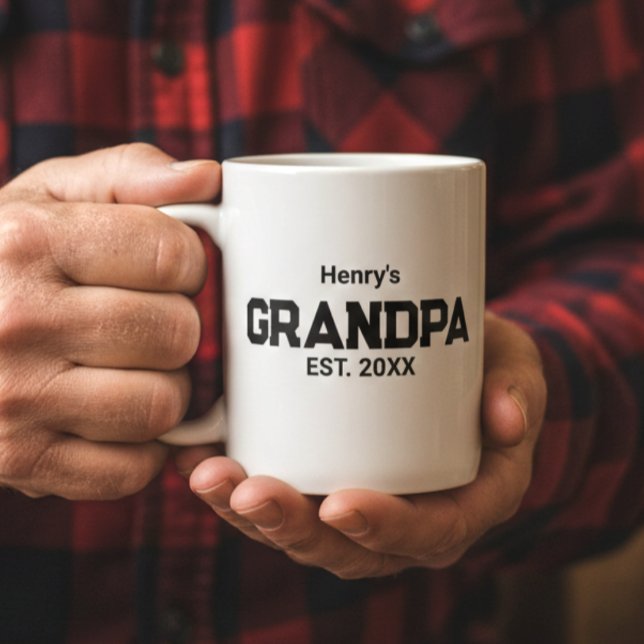 Modern Grandpa Established Est. Name Year  Coffee Mug (Creator Uploaded)