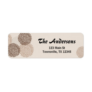 Modern Graphic Chrysanthemums Label 2