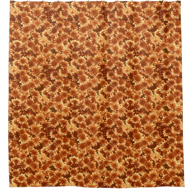 Modern Graphic Dahlia Pattern, Brown and Gold (Front)