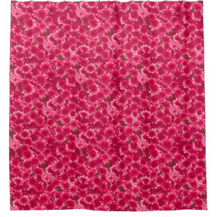 Modern Graphic Dahlia Pattern, Burgundy and Pink