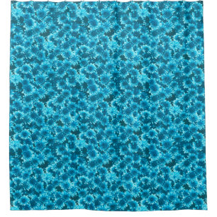 Modern Graphic Dahlia Pattern, Indigo Blue