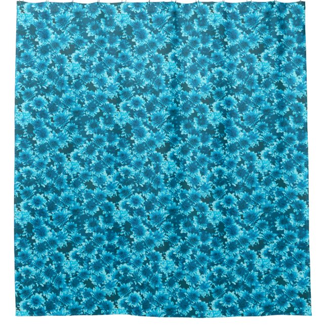 Modern Graphic Dahlia Pattern, Indigo Blue (Front)