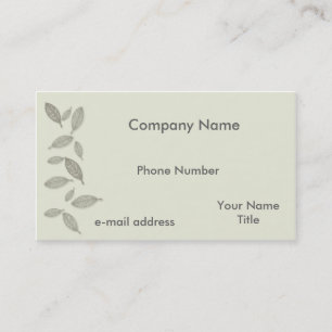 Modern Graphic Ghost Leaves Business Card