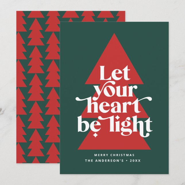 Modern graphic minimal Christmas religious Holiday Card (Front/Back)