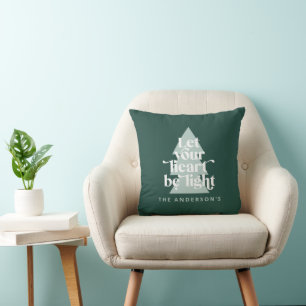 Modern graphic minimal Christmas religious Throw Pillow