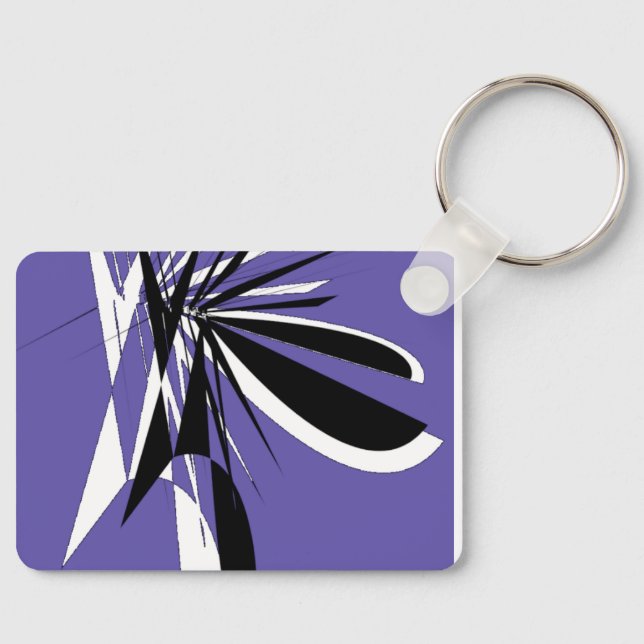 Modern Graphic Purple Keychain (Front)