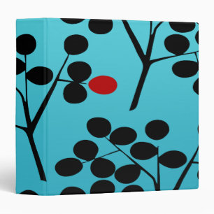 Modern Graphic Turquoise Black Binder