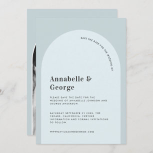 Modern graphic typography photo wedding save the date