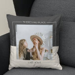Modern Gray  & Beige | Family Photo | Home Gift Throw Pillow<br><div class="desc">Modern Gray & Beige | Family Photo | Home Gift Pillows make for thoughtful and practical gifts, offering comfort and relaxation to the recipient. Here's a description of pillows as a gift: Give the gift of ultimate comfort and relaxation with these luxurious pillows. Crafted with the finest materials, these pillows...</div>