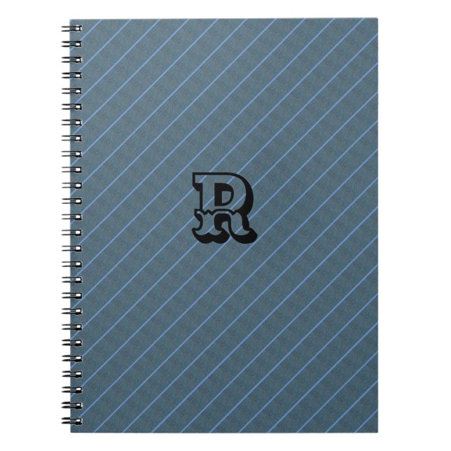 MODERN GRAY BLUE CUTE Spiral Photo  Notebook (Front)