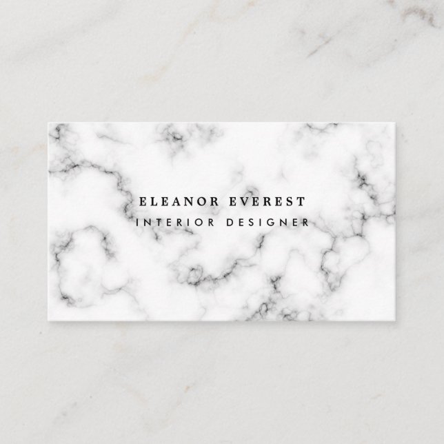 Modern gray marble professional business card (Front)