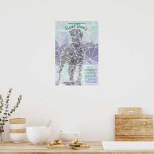 Modern Great Dane Poster green