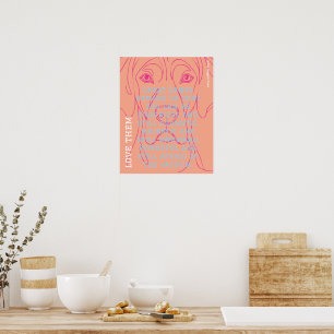 Modern Great Dane Poster green 