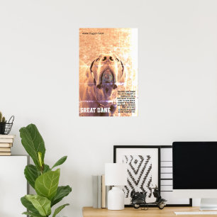 Modern Great Dane Poster green