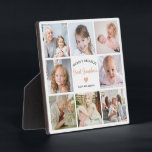 Modern Great Grandma 8 Photo Collage Heart Plaque<br><div class="desc">Create your own 8-photo collage for your wonderful great-grandmother with this black and white modern plaque. It features the heartfelt message, "World's greatest Great Grandma" and a simple pink heart. Ideal for a birthday or Christmas gift, this plaque can be personalized with pictures of favourite great-grandchildren, transforming it into a...</div>