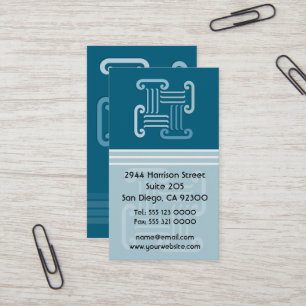 Modern Greek Columns Attorney Business Card