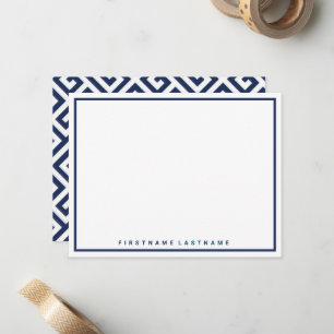 MODERN GREEK KEY PERSONALIZED STATIONARY CARD