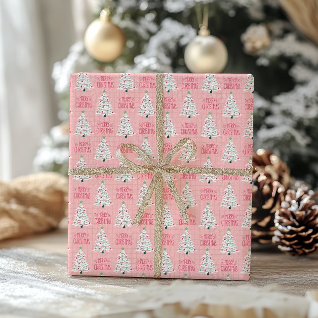 Modern Green and Pink Christmas Wrapping Paper (Creator Uploaded)