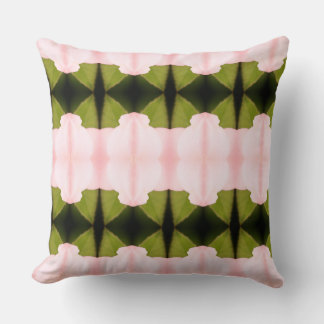 Modern Green And Pink Throw Pillow