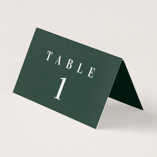 Modern Green And White Minimal Event Place Card