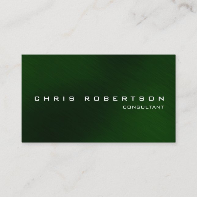 Modern Green Attractive Charming Business Card (Front)