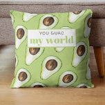 Modern Green Avocado Fun Quote Throw Pillow<br><div class="desc">Modern Green Avocado Fun Quote</div>