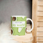 Modern Green Avocado Fun Quote Two-Tone Coffee Mug<br><div class="desc">Modern Green Avocado Fun Quote</div>
