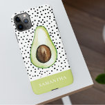 Modern Green Avocado Personalized Name  iPhone 11Pro Max Case<br><div class="desc">Modern Green Avocado Personalized Name</div>